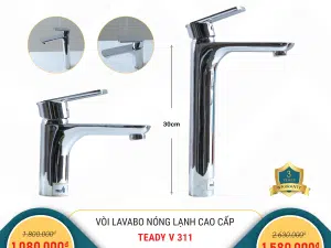 Vòi Rửa Mặt Nóng Lạnh Teady V-311B Cao 30cm