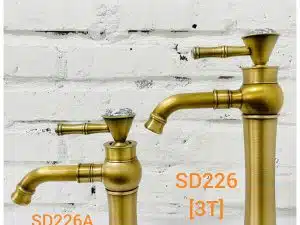 VÒI LAVABO NÓNG LẠNH KC. SD226A : Loại Thấp 20 Cm