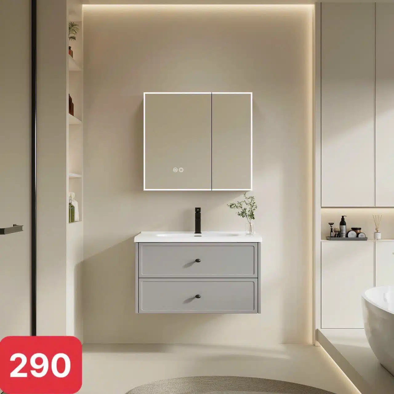 Tủ gương kt 50x80